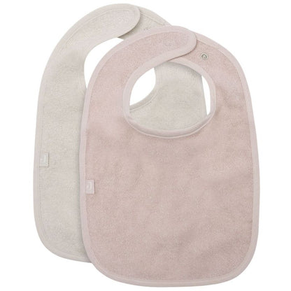 Lot de 2 bavoirs en éponge Silk Rose-Sand