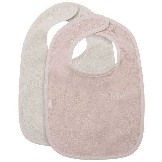 Lot de 2 bavoirs en éponge Silk Rose-Sand