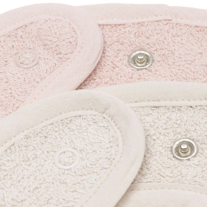 Lot de 2 bavoirs en éponge Silk Rose-Sand