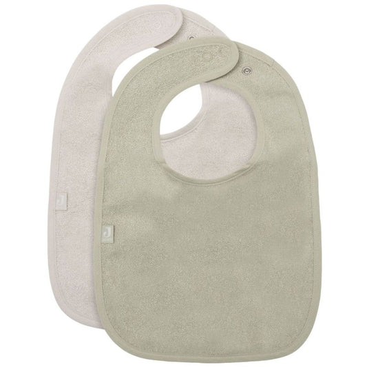 Lot de 2 bavoirs en éponge Soft Matcha-Sand