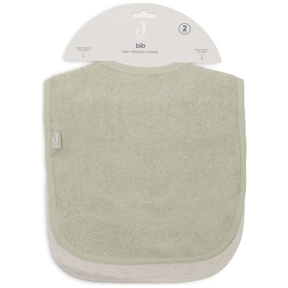 Lot de 2 bavoirs en éponge Soft Matcha-Sand