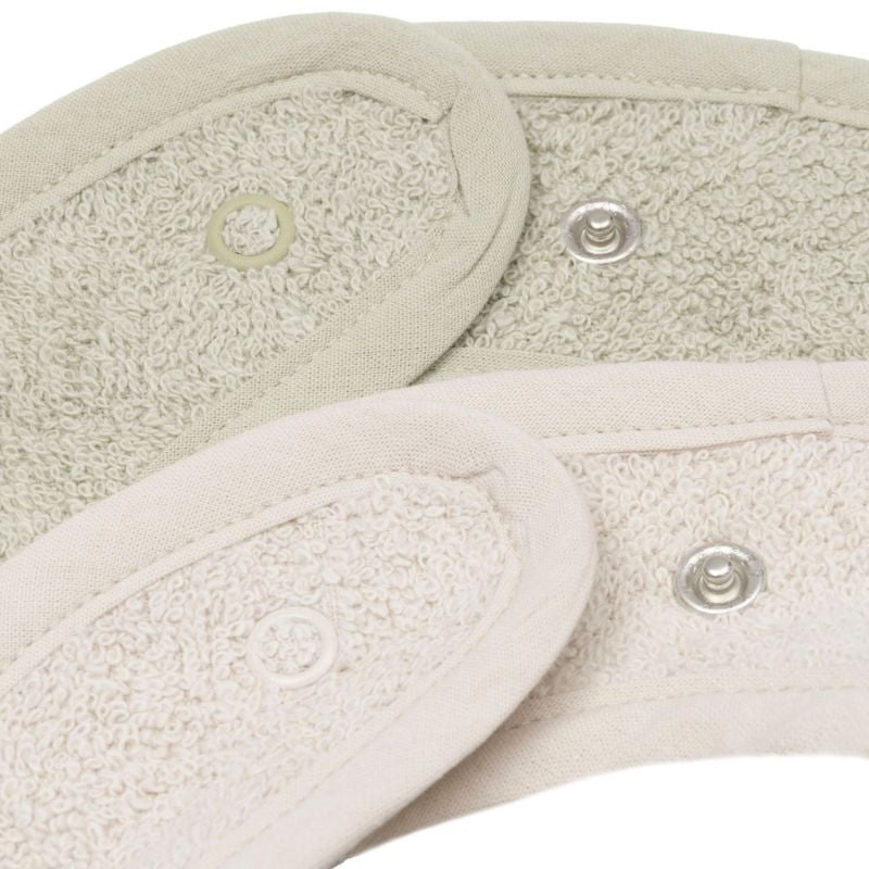 Lot de 2 bavoirs en éponge Soft Matcha-Sand