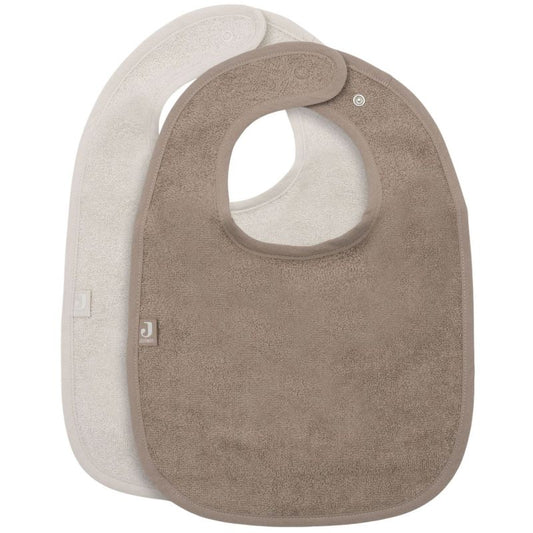 Lot de 2 bavoirs en éponge Sand-Milky Coffee