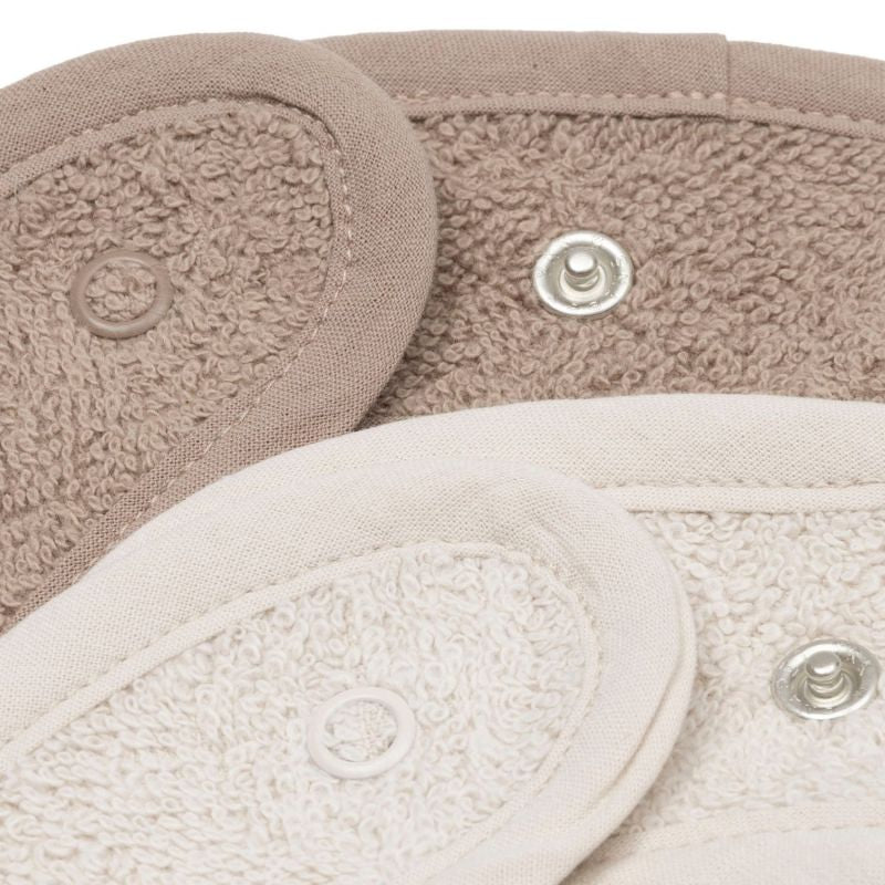 Lot de 2 bavoirs en éponge Sand-Milky Coffee