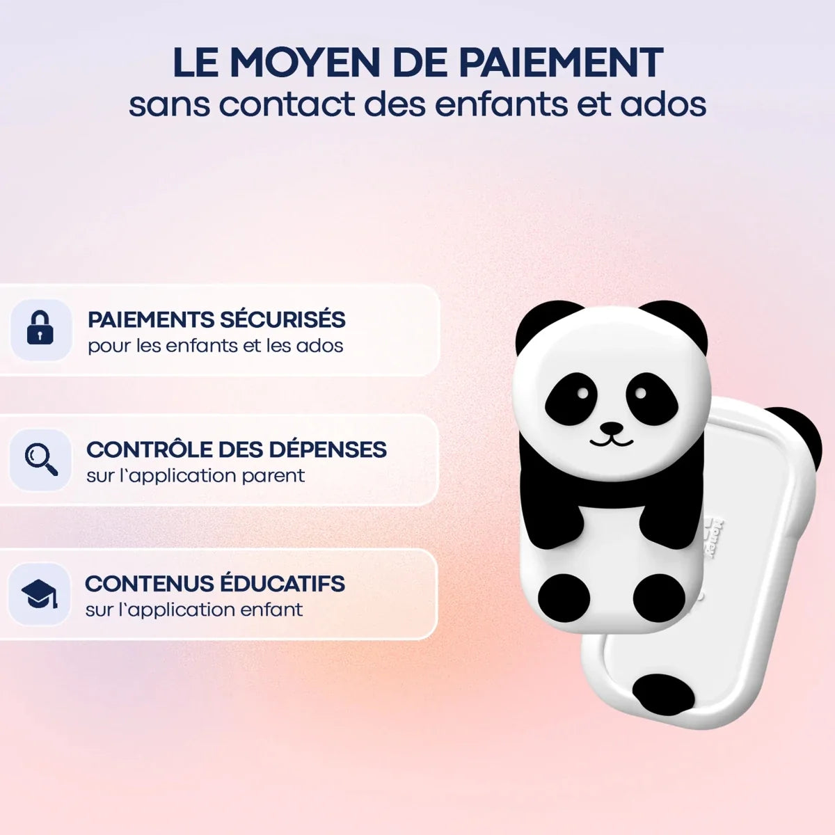 Money Walkie Panda – Porte-monnaie sans contact pour enfant