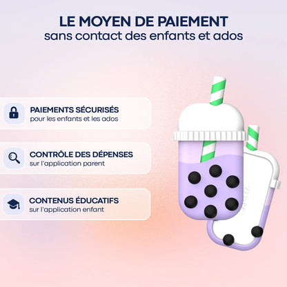 Money Walkie Bubble Tea – Porte-monnaie sans contact pour enfant