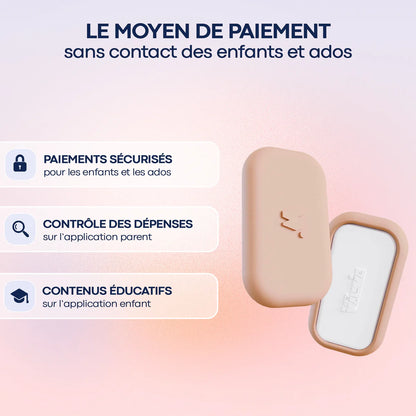 Money Walkie Rose – Porte-monnaie sans contact pour enfant