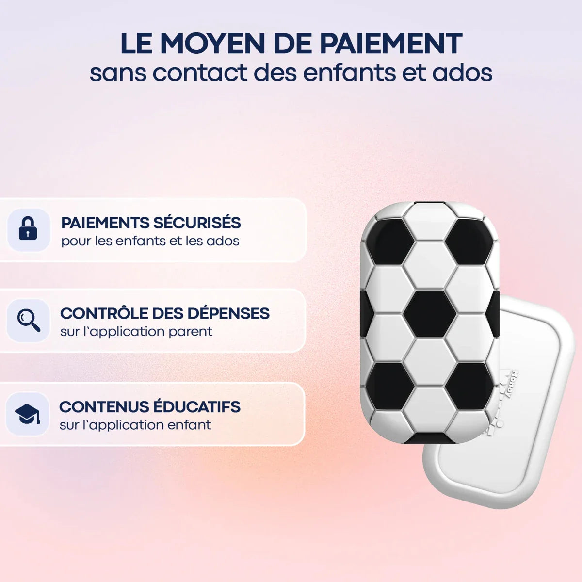 Money Walkie Ballon de foot – Porte-monnaie sans contact pour enfant