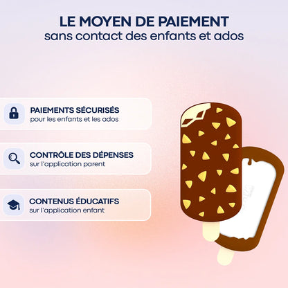 Money Walkie Glace – Porte-monnaie sans contact pour enfant