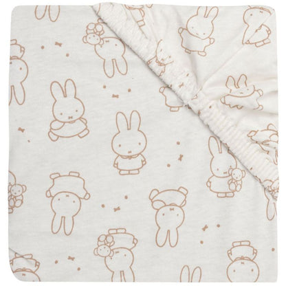 Drap-housse - Jersey - Miffy moment light terra