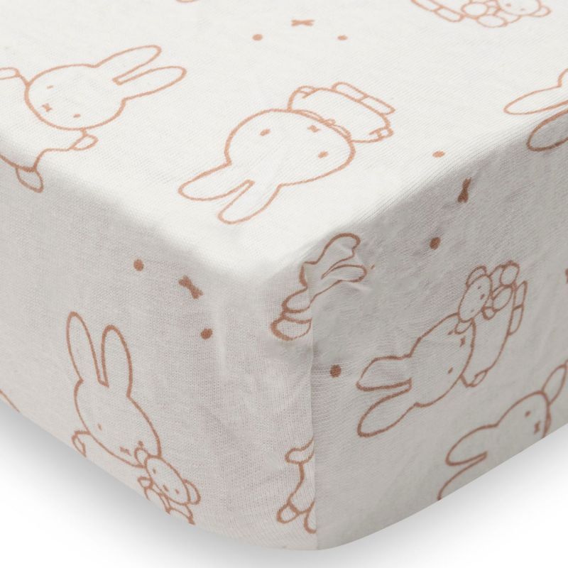 Drap-housse - Jersey - Miffy moment light terra