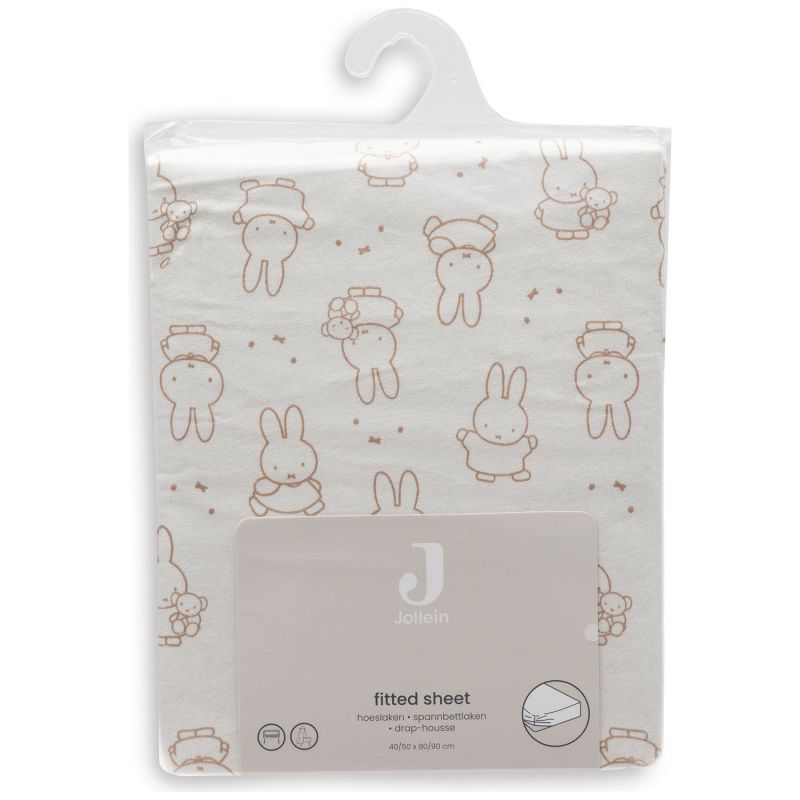 Drap-housse - Jersey - Miffy moment light terra