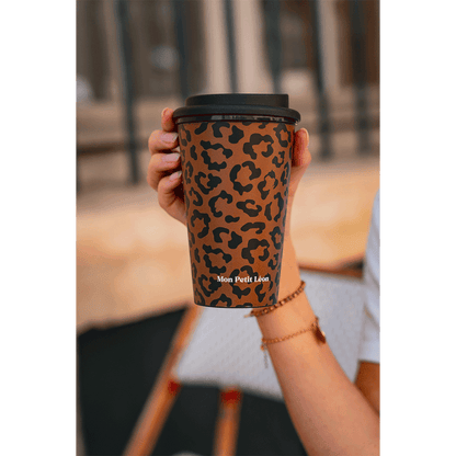 Mug - Cup léopard marron foncé
