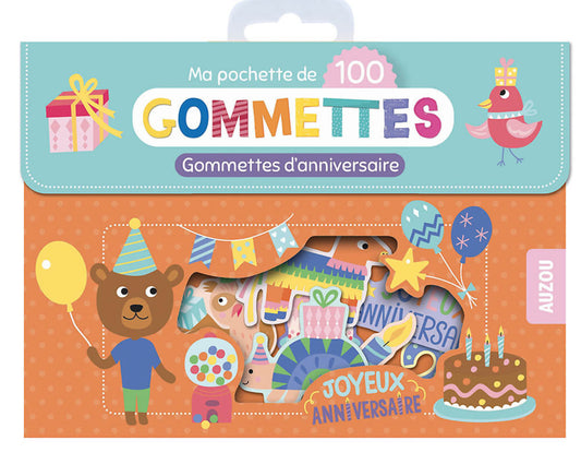 Ma pochette de 100 gommettes - Anniversaire