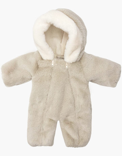 Bambinis – Combinaison de ski Carlota en fausse fourrure beige