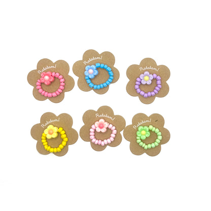 Bague élastique fleurs
