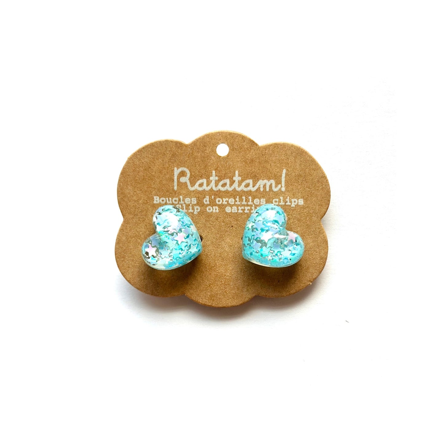 Paire de boucles d’oreille clip cœurs