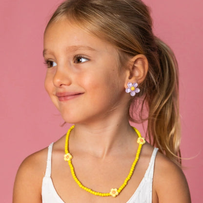 Paire de boucles d’oreille clip fleurs