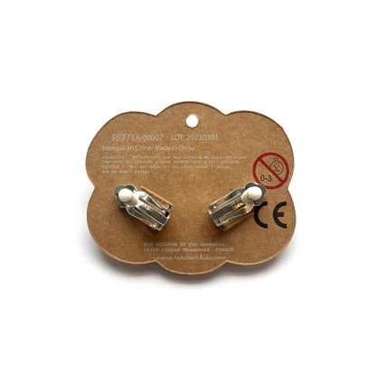 Paire de boucles d’oreille clip fleurs