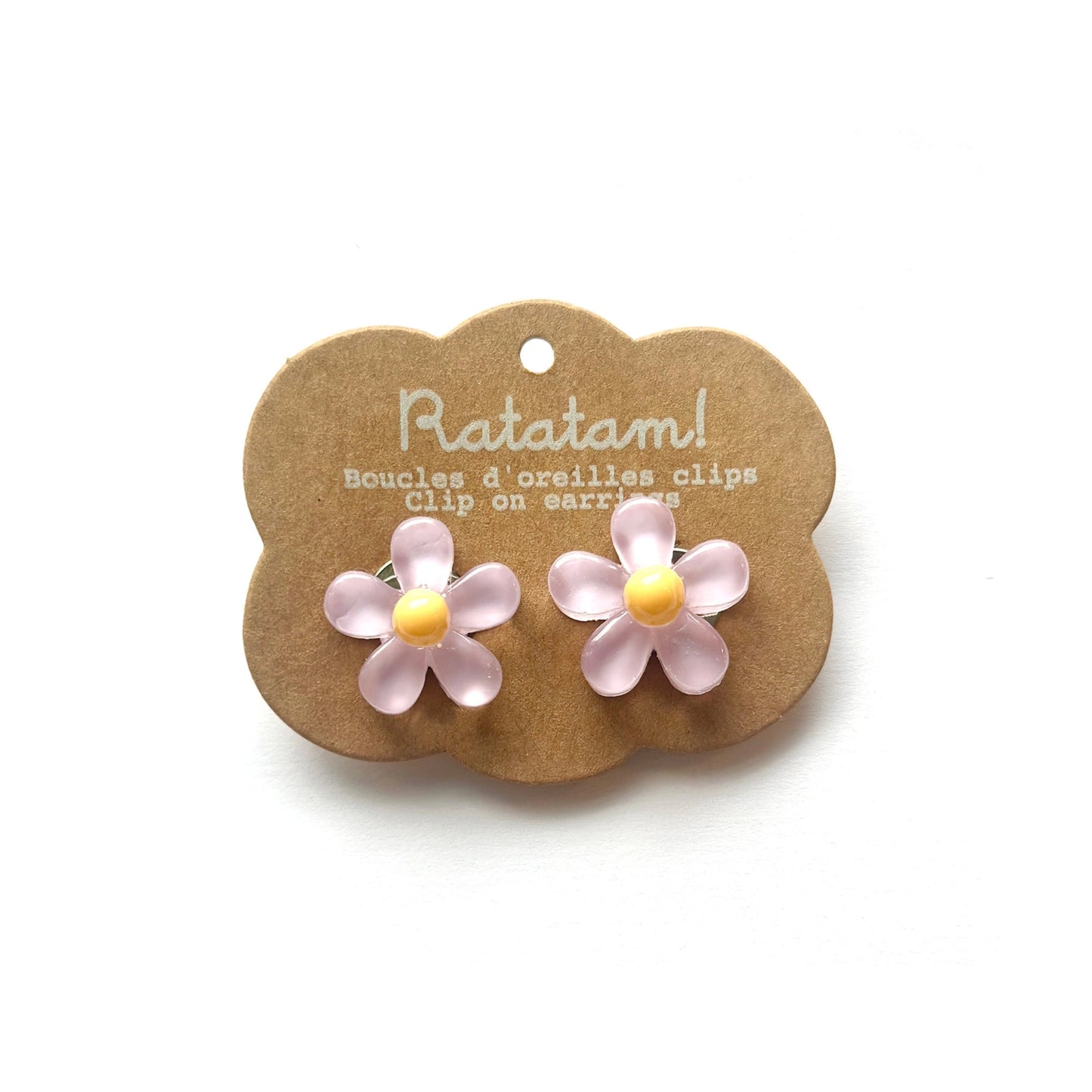 Paire de boucles d’oreille clip fleurs