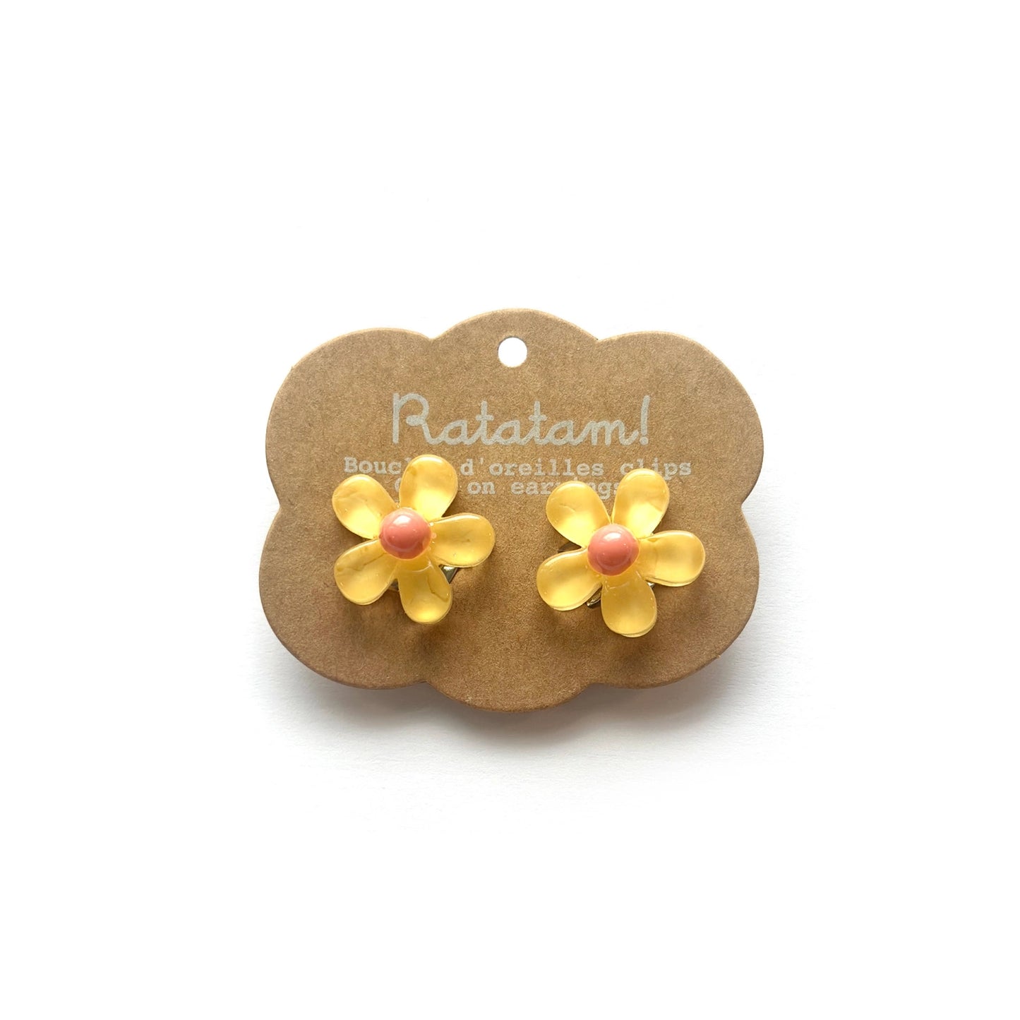Paire de boucles d’oreille clip fleurs