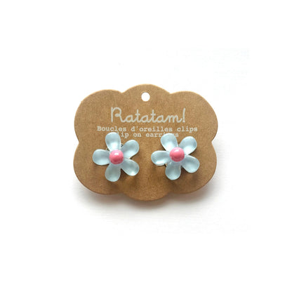 Paire de boucles d’oreille clip fleurs