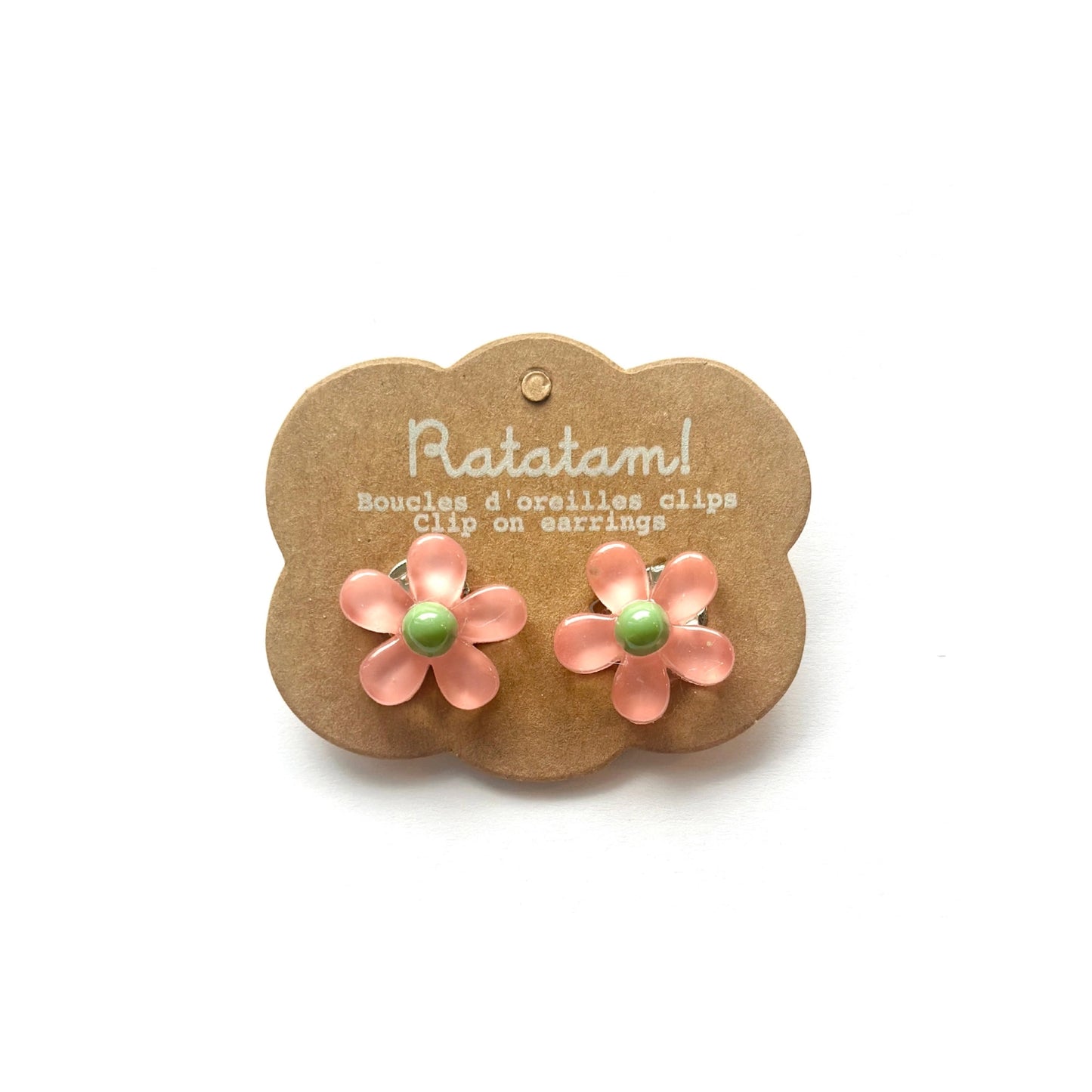 Paire de boucles d’oreille clip fleurs
