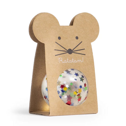Balle rebondissante souris pailletée – Étoiles