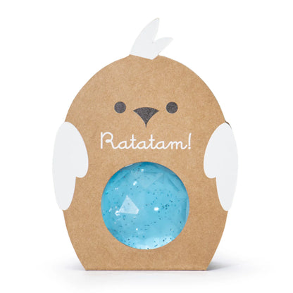 Balle rebondissante facettes oiseau – Bleu
