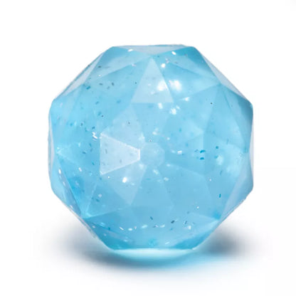 Balle rebondissante facettes oiseau – Bleu