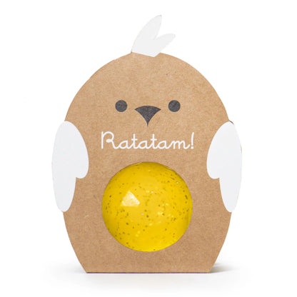 Balle rebondissante facettes oiseau – Jaune