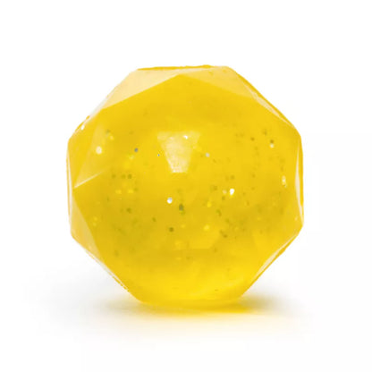 Balle rebondissante facettes oiseau – Jaune