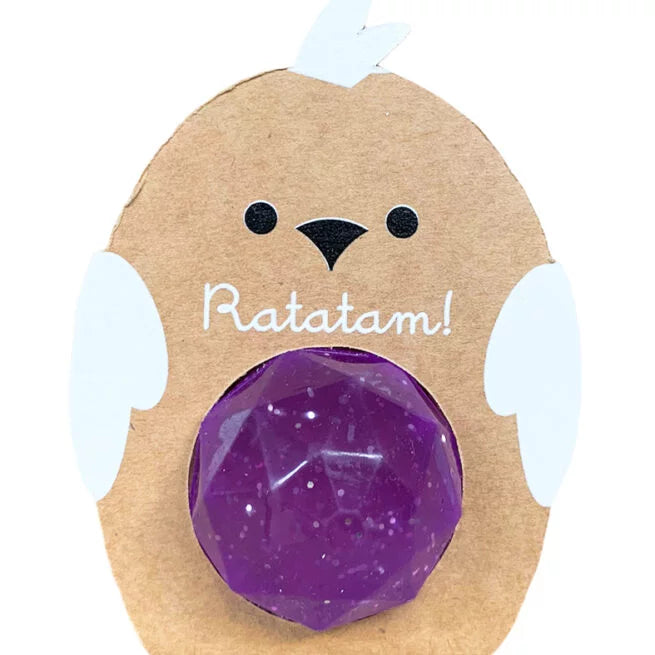 Balle rebondissante facettes oiseau – Violet