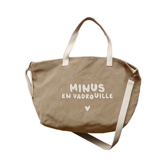 Sac XL velours beige - Minus