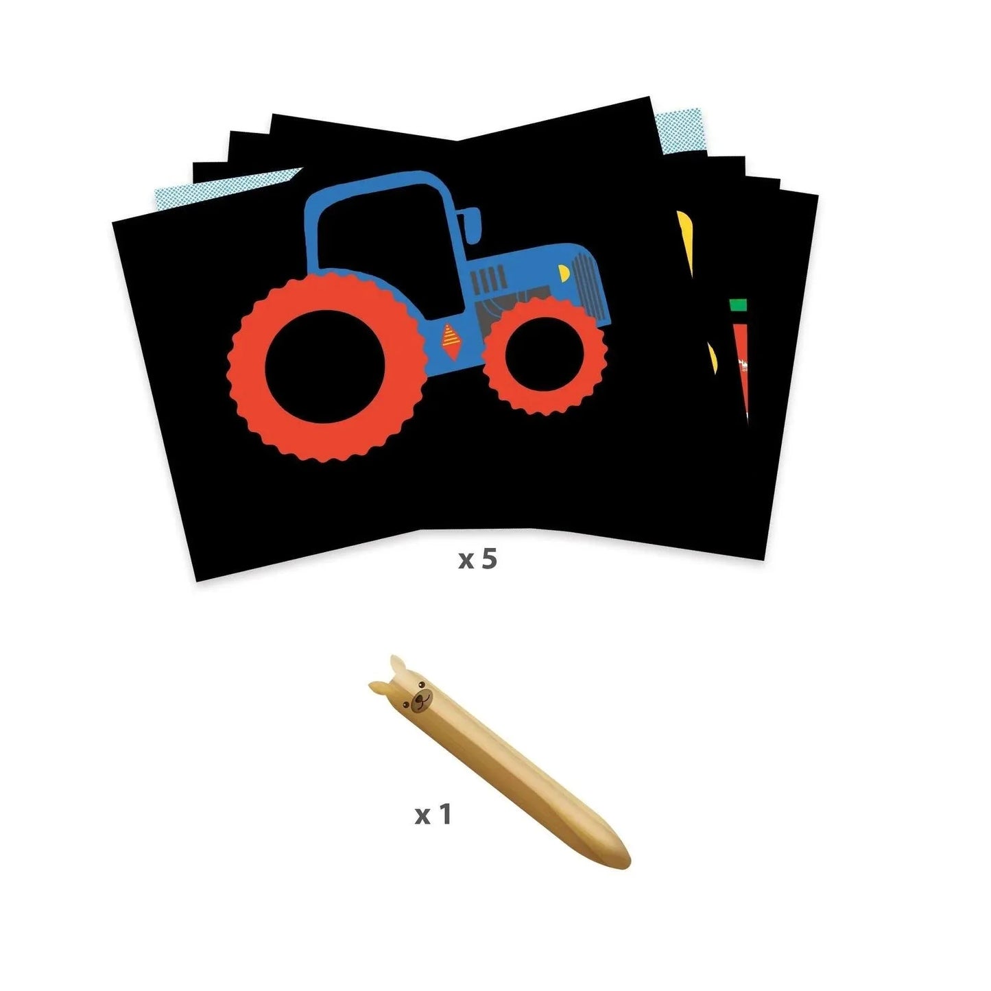 Carte à gratter des petits - véhicules à découvrir