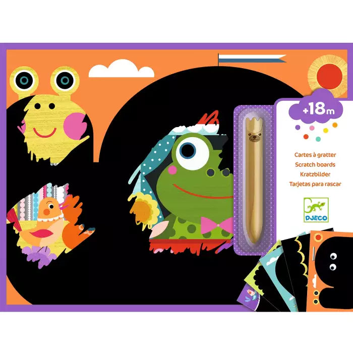 Carte à gratter des petits - c’est rigolo à découvrir