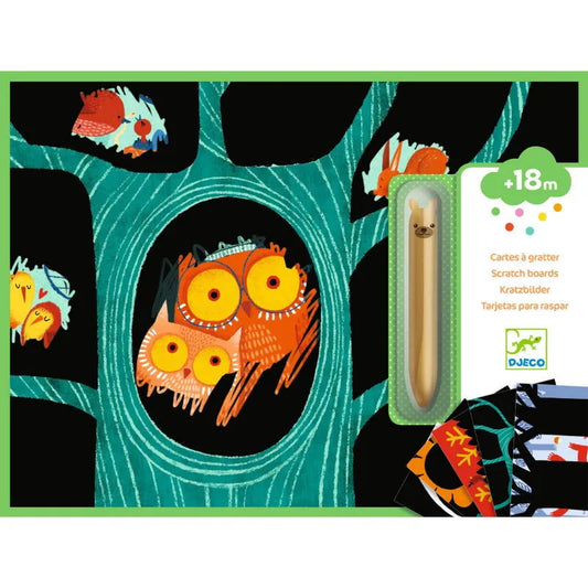 Carte à gratter des petits -  Animaux à découvrir