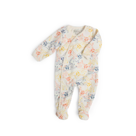 Pyjama velours chiens multiroclores - Puce & Pilou