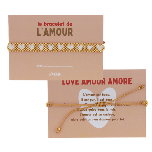 Bracelet perle - or/blanc