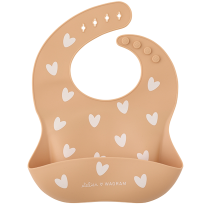 Bavoir silicone - Cœur Nougat