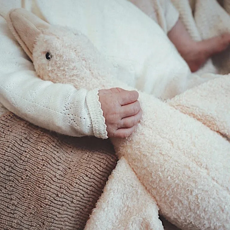 Peluche bruit blanc Liva - oie blanche