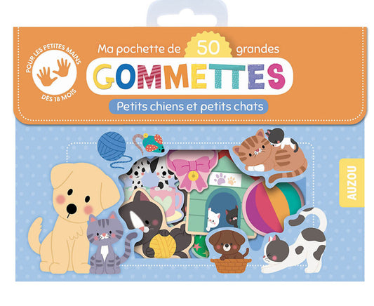 Ma pochette de 50 gommettes - Petits Chiens et Petits Chats