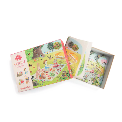 4 mini puzzles Des saisons 12 pièces