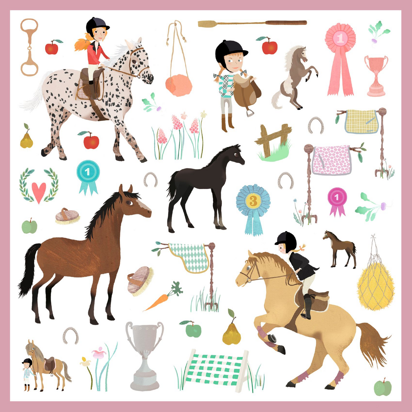 Chevaux - 160 Stickers