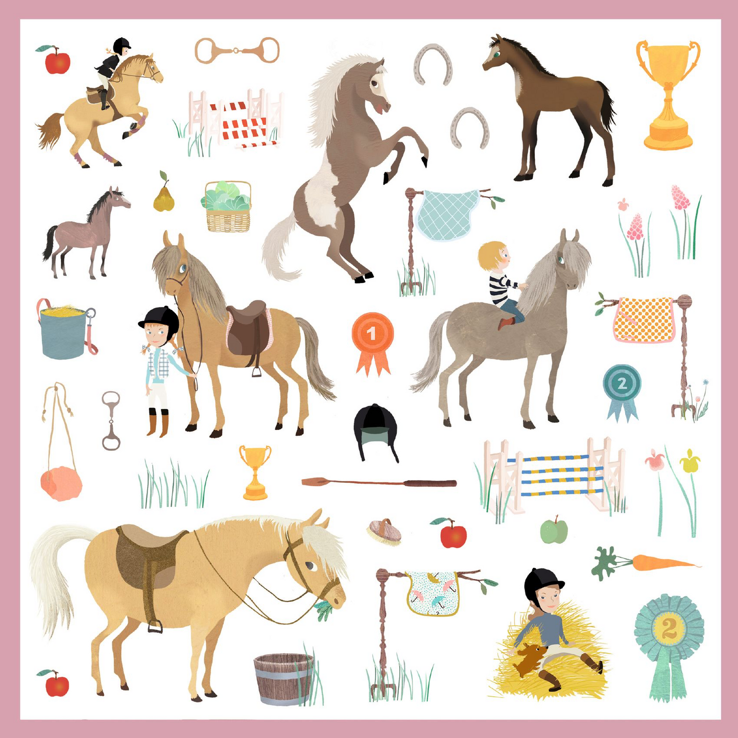 Chevaux - 160 Stickers