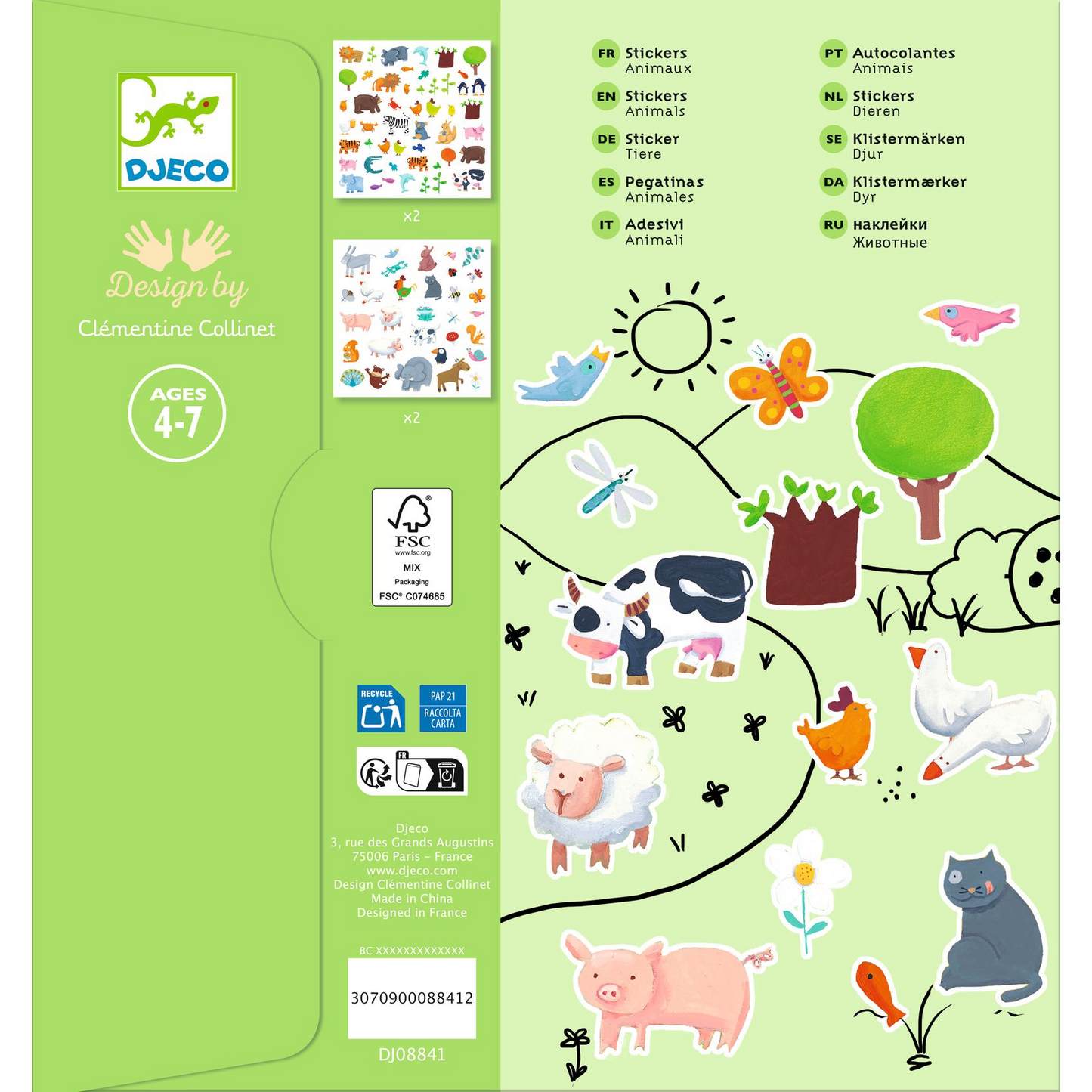 Les animaux - 160 Stickers