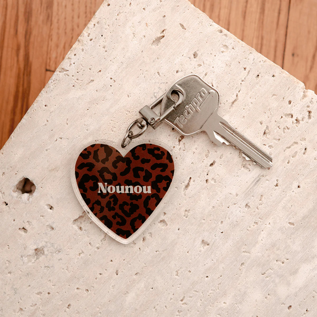 Porte-clé Léopard marron foncé - Nounou