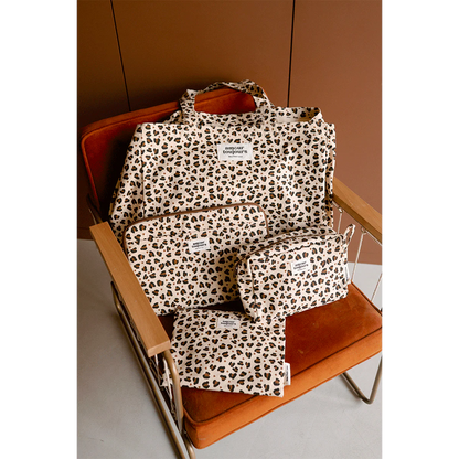 Sac Cabas XXL Léopard cœur Amour toujours