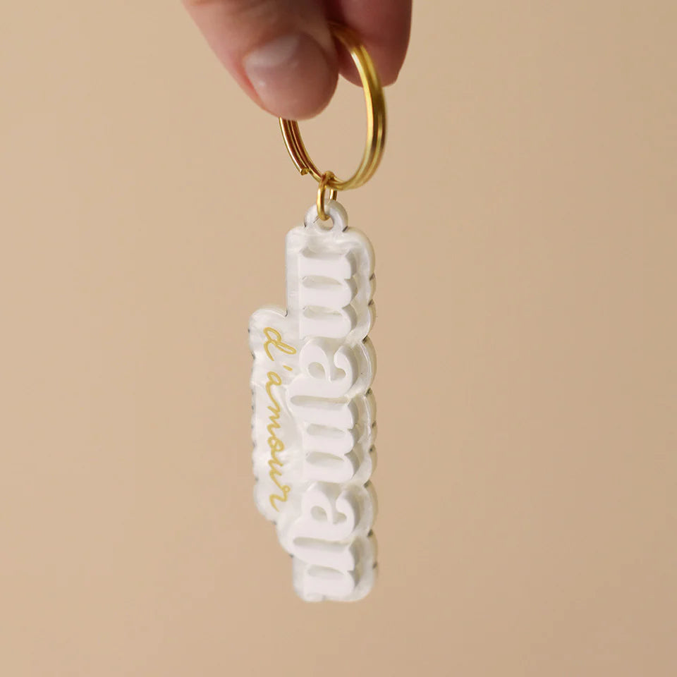 Porte clés maman en relief