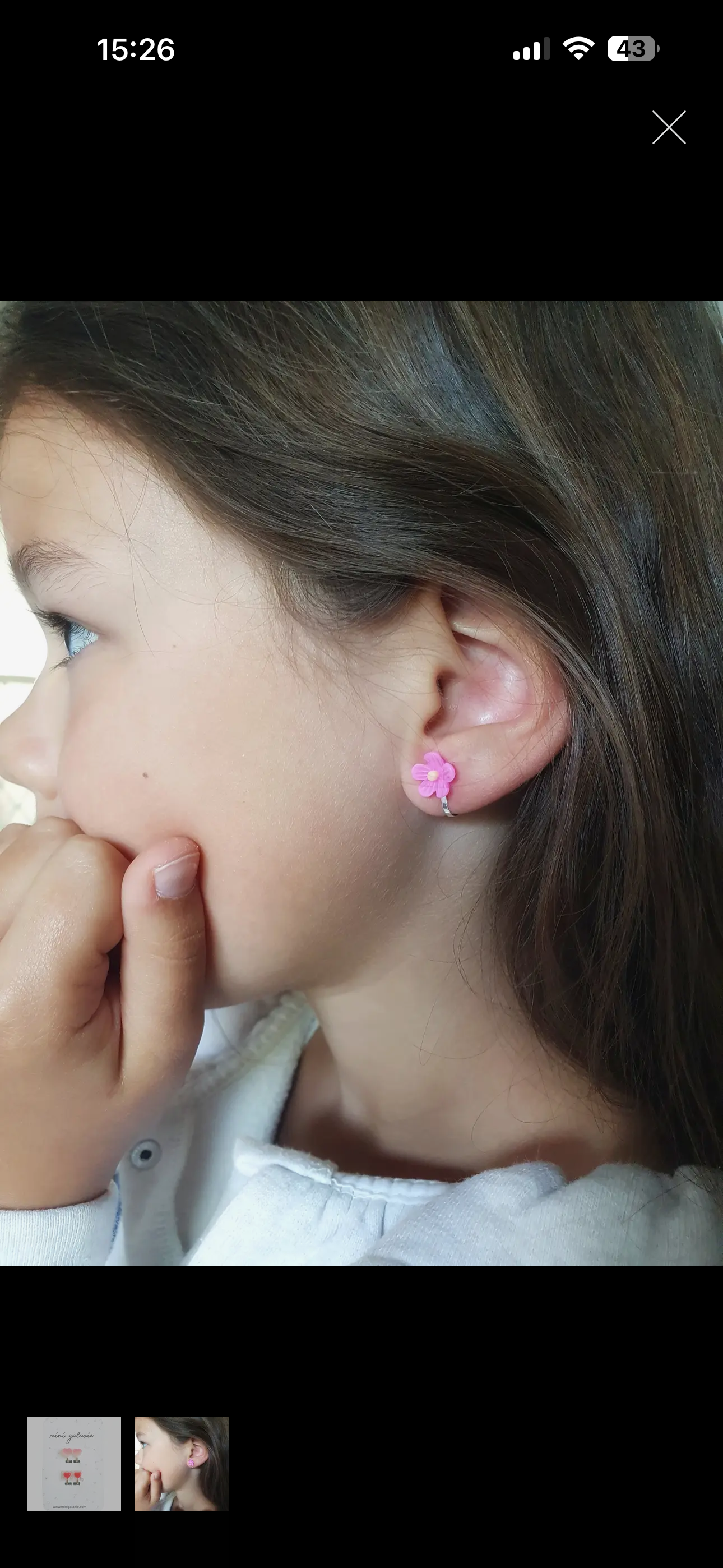 Boucles d’oreilles à clips enfant cœur